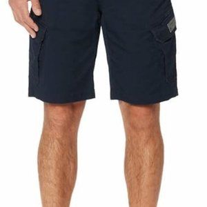 UNIONBAY Mens Flex Waist Lightweight Cargo Shorts Navy Blue Size 42 NEW